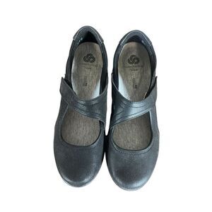 Clarks Collection Cloudsteppers Sillian Bella Black Shoes 8M comfort
